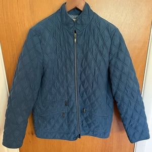 Kate Hill casual teal lined quilted jacket, size M
